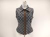 CELINE Paris Macadam Leather Piping Vest Top