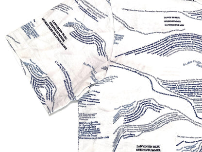 LANVIN en BLEU all-over print white size 38 T-shirt