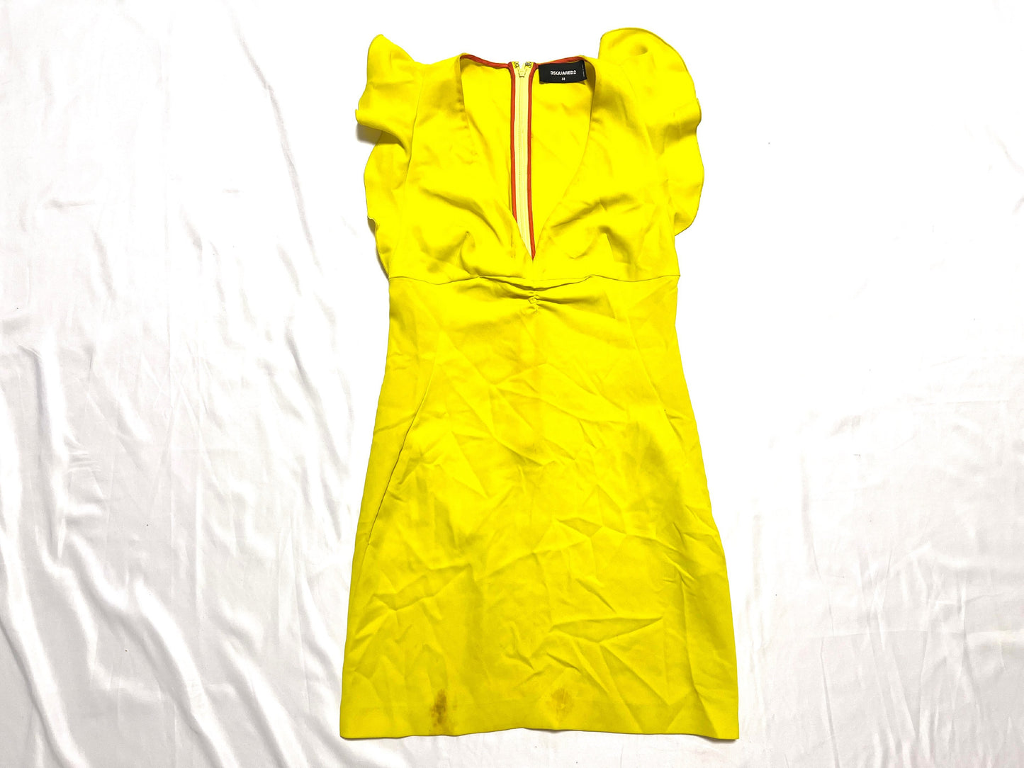 DSQUARED2 Dsquared Short Dress Yellow Size 38 Dress