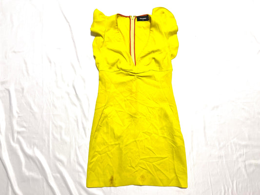 DSQUARED2 Dsquared Short Dress Yellow Size 38 Dress