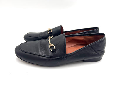 COACH Leather Horsebit Loafers, Black, Size 37.5