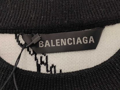 BALENCIAGA logomania all-over knit top, size S, 724858, unused with tags