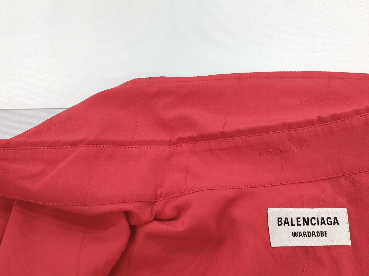 BALENCIAGA 658956 Logo Button All-Over Logo Print Men's Shirt, Size 34, Tag Included