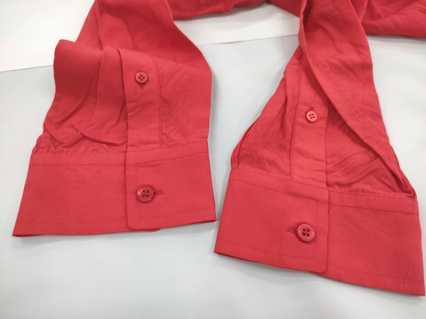 BALENCIAGA 658956 Logo Button All-Over Logo Print Men's Shirt, Size 34, Tag Included