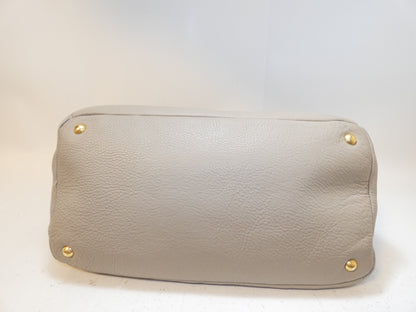 PRADA Vitello Front Logo Hand Tote Handbag