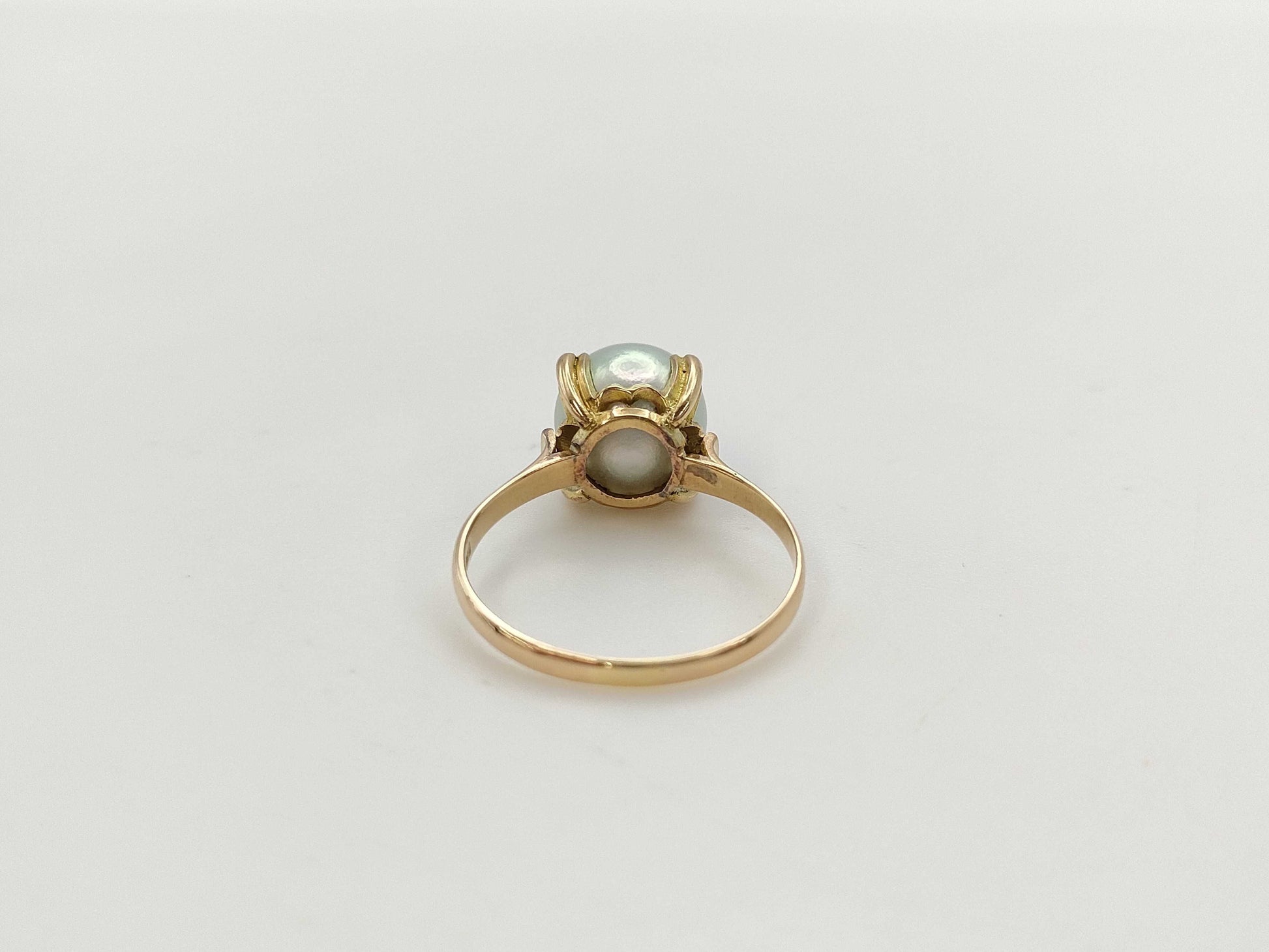 Pearl diameter: approx. 8.9mm, 18K gold, 2.6g, ring 