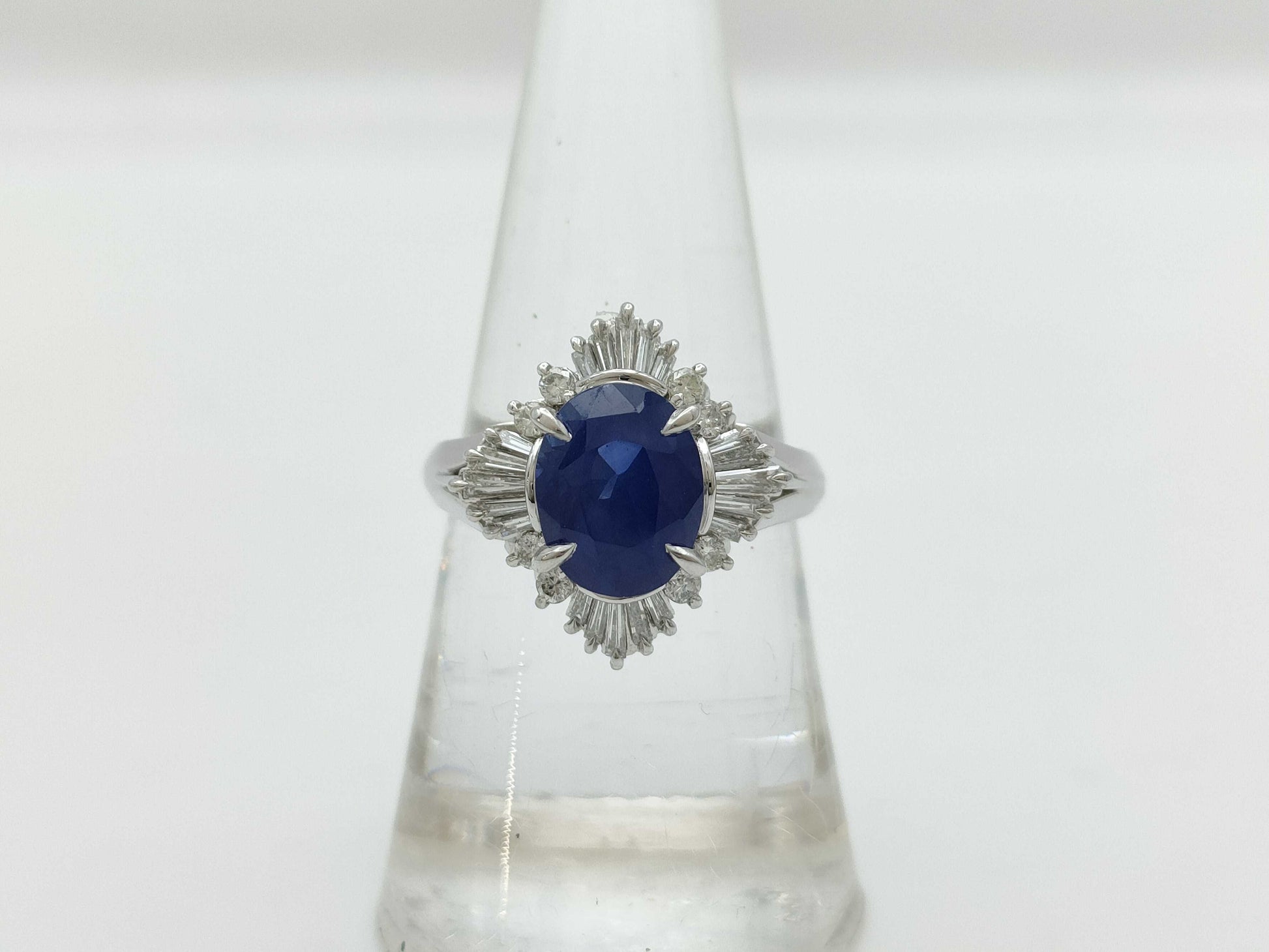 S3.39ct D0.43ct PT900 7.8g Ring 