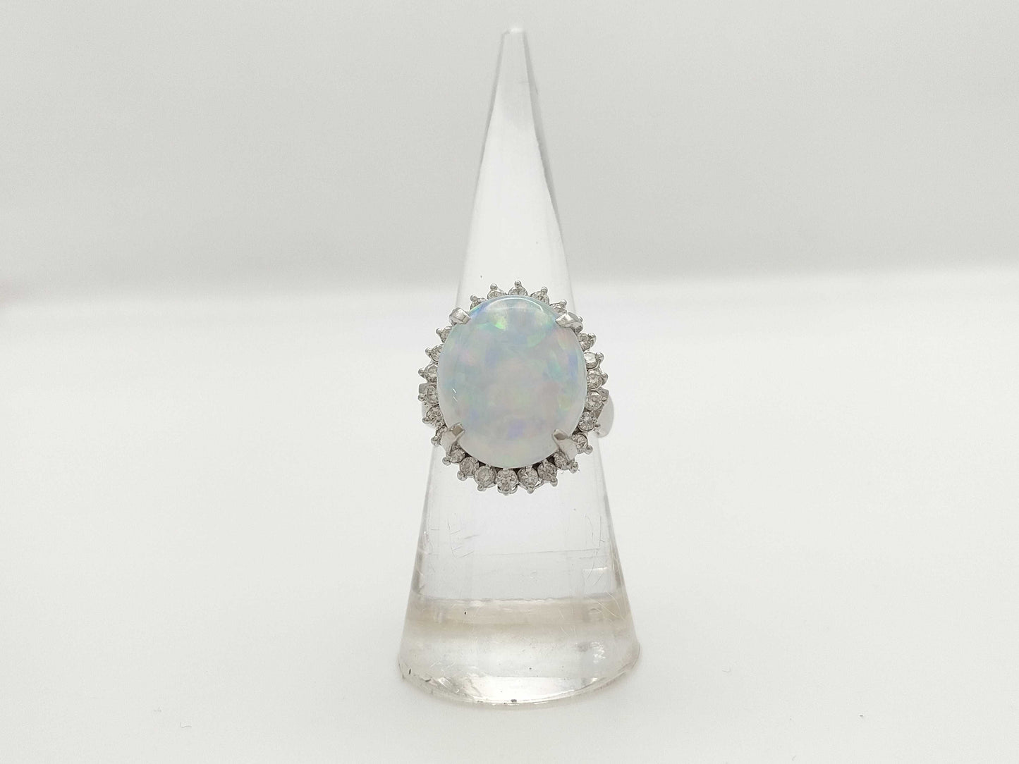 OP 5.89ct D 0.56ct PT900 11.8g Ring 