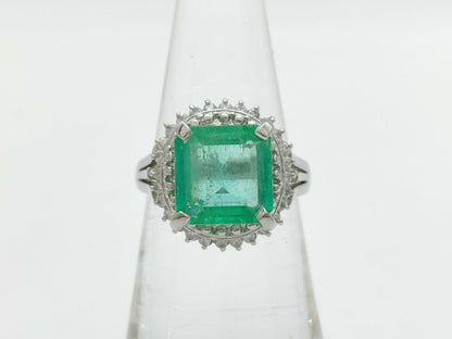 E2.40ct D0.25ct PT900 7.5g Ring 