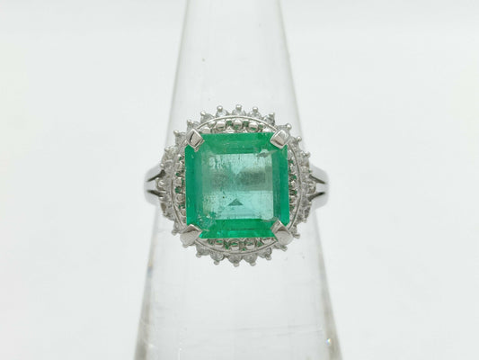 E2.40ct D0.25ct PT900 7.5g Ring 