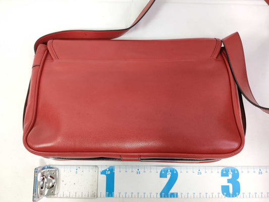 CELINE Leather Shoulder Bag, Crossbody, Red, Serial