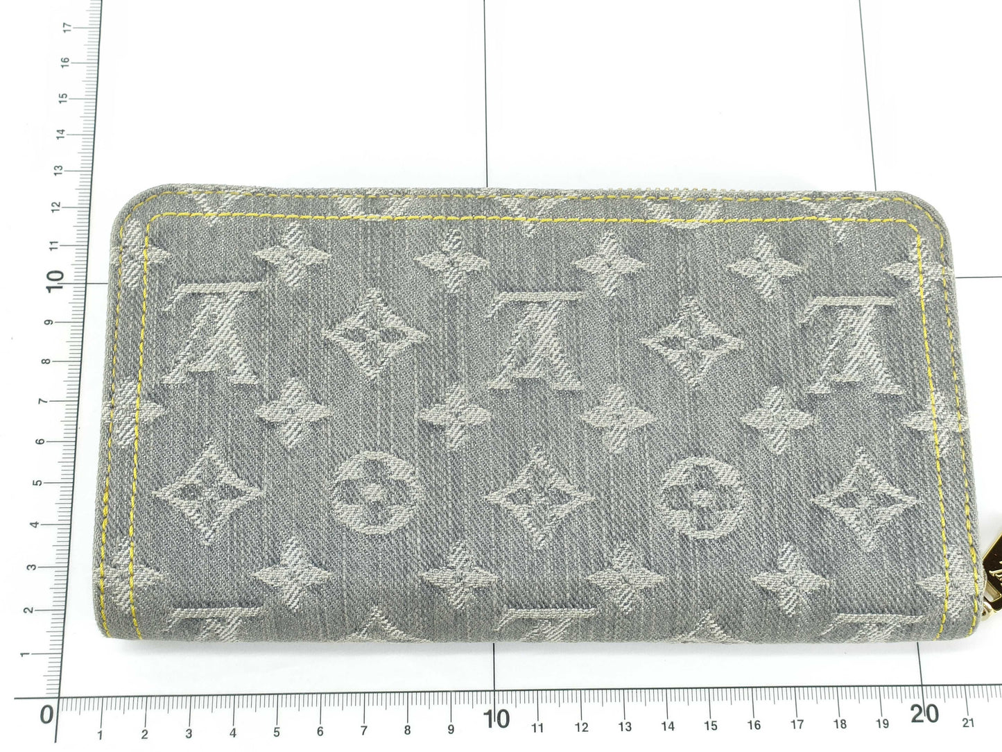 LOUIS VUITTON Monogram Denim Louis Vuitton Denim Zippy Wallet M13214 Wallet