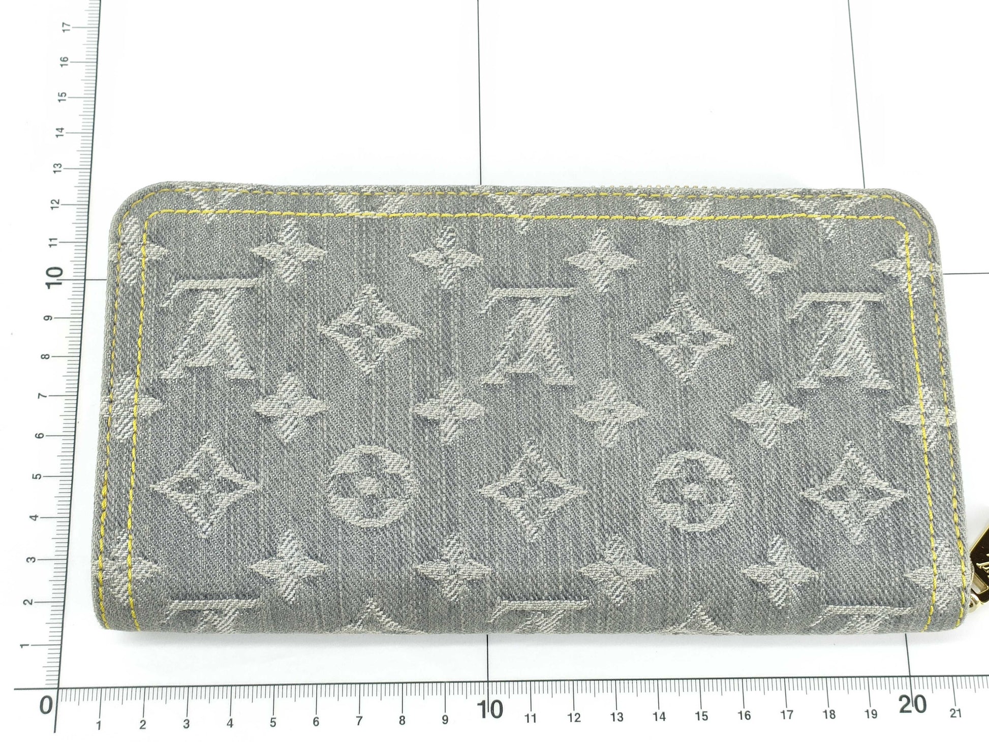 LOUIS VUITTON Monogram Denim Louis Vuitton Denim Zippy Wallet M13214 Wallet