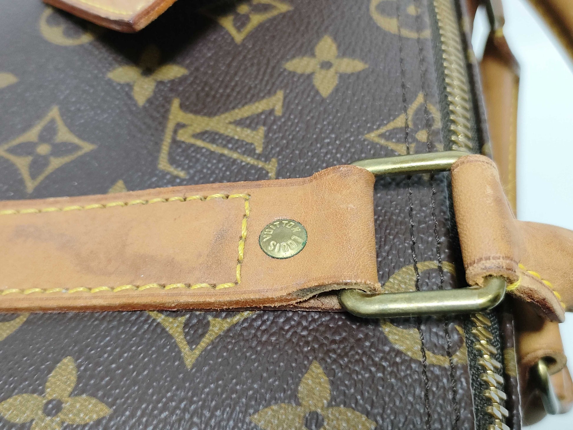 LOUIS VUITTON Monogram LV Keepall Bandouliere 50 Boston Bag