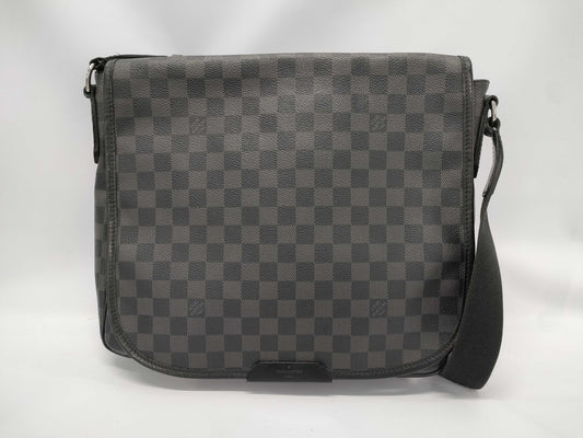LOUIS VUITTON Damier Graphite Flap Crossbody Bag Shoulder Bag