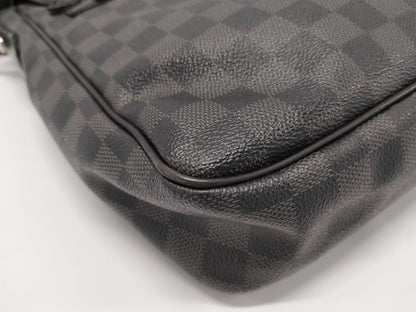LOUIS VUITTON Damier Graphite Flap Crossbody Bag Shoulder Bag