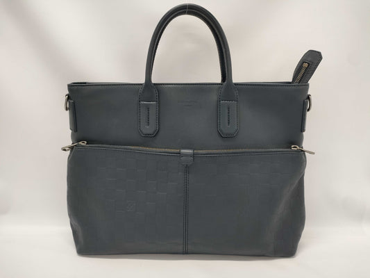 LOUIS VUITTON Louis Vuitton Blue Damier Hand Briefcase Tote Bag