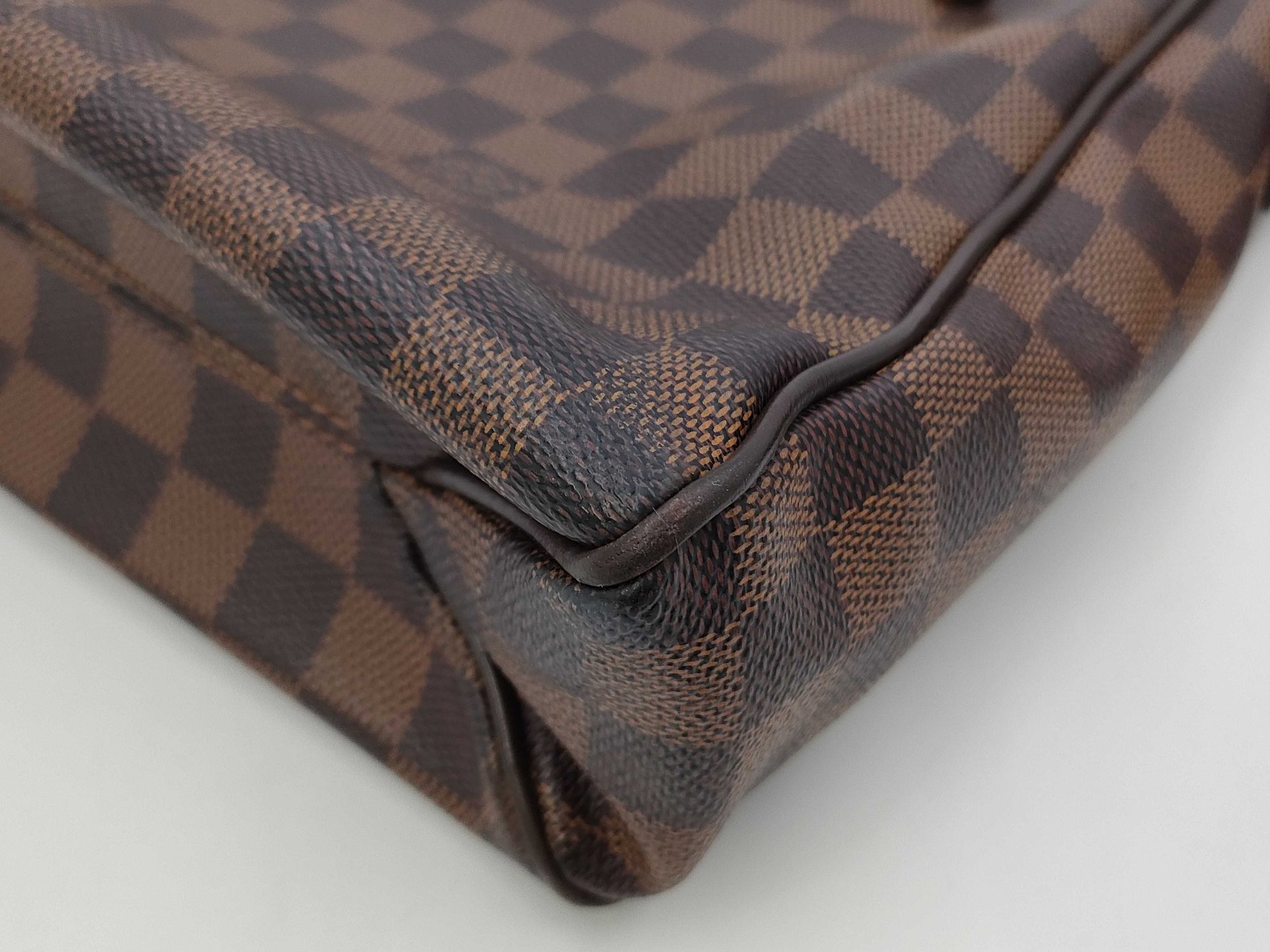 LOUIS VUITTON Damier Ebene Brown Flap Crossbody Bag Shoulder Bag