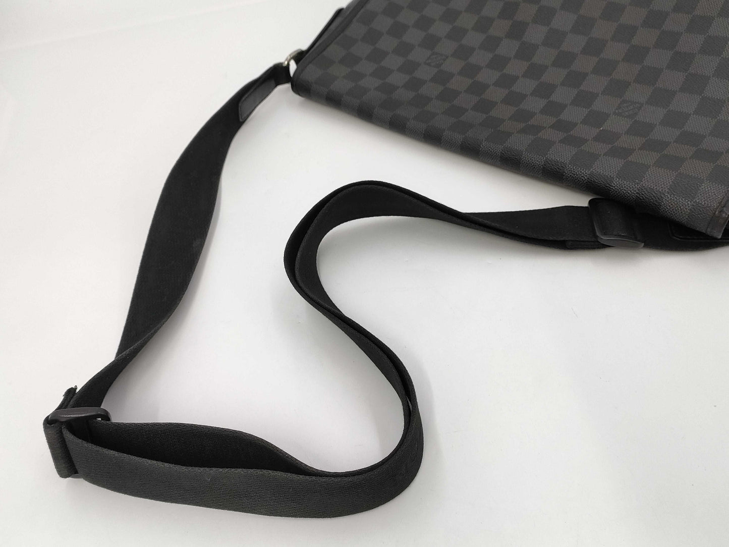 LOUIS VUITTON Damier Graphite Large Men's Flap Crossbody Bag Shoulder Bag