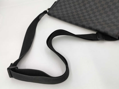 LOUIS VUITTON Damier Graphite Large Men's Flap Crossbody Bag Shoulder Bag