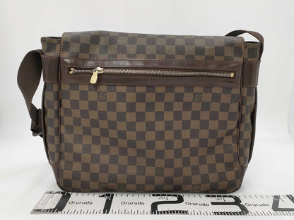 LOUIS VUITTON Damier Ebene Brown Flap Bag with Divider Shoulder Bag