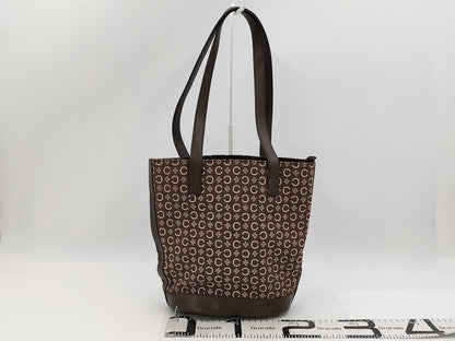 CELINE Vintage Monogram Canvas & Leather Bucket Bag Tote Bag