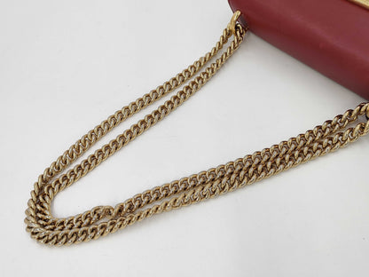 GUCCI Gucci Red Studded Monogram Round Shoulder Bag Shoulder Bag