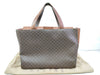 CELINE Macadam Tote Bag, Dark Brown, PVC/Leather