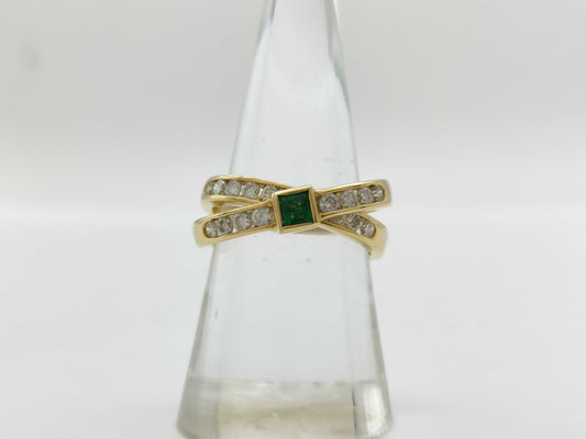 TASAKI Emerald D0.74ct K18 6.6g Ring 