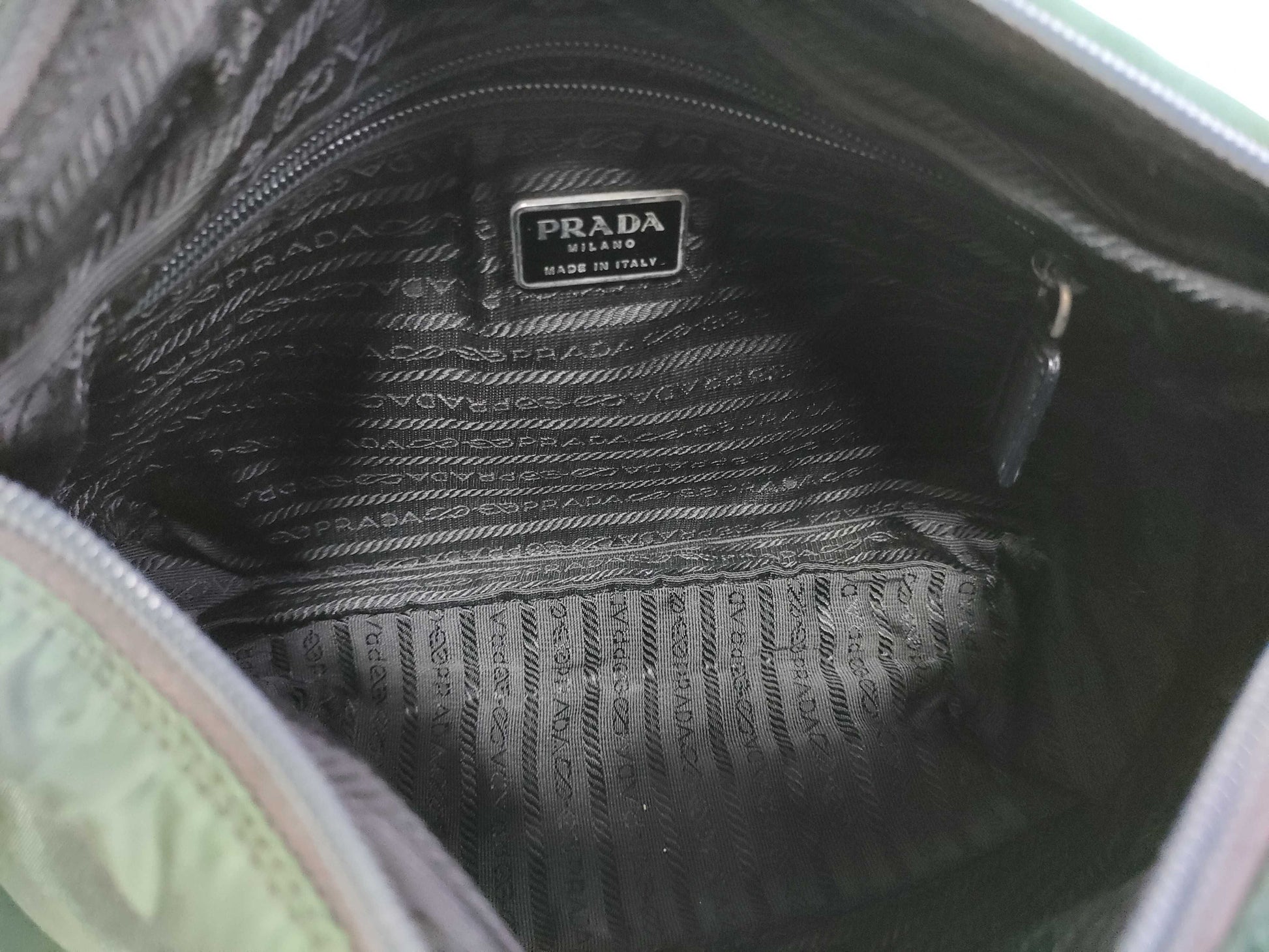 PRADA Nylon Prada Messenger Bag Nylon Green Shoulder Bag