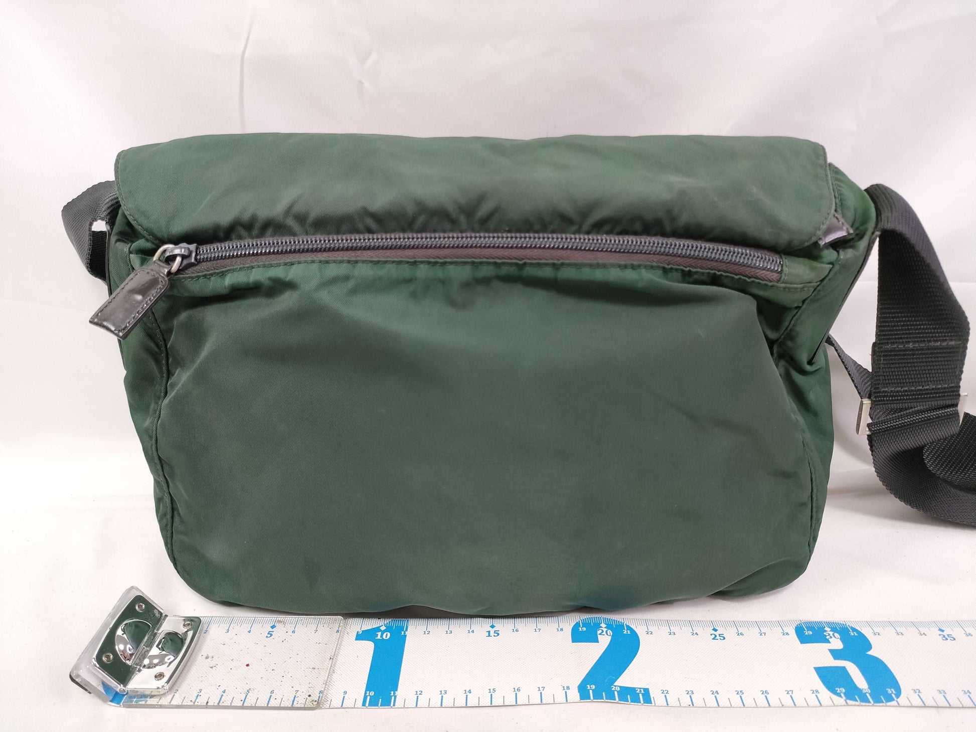 PRADA Nylon Prada Messenger Bag Nylon Green Shoulder Bag