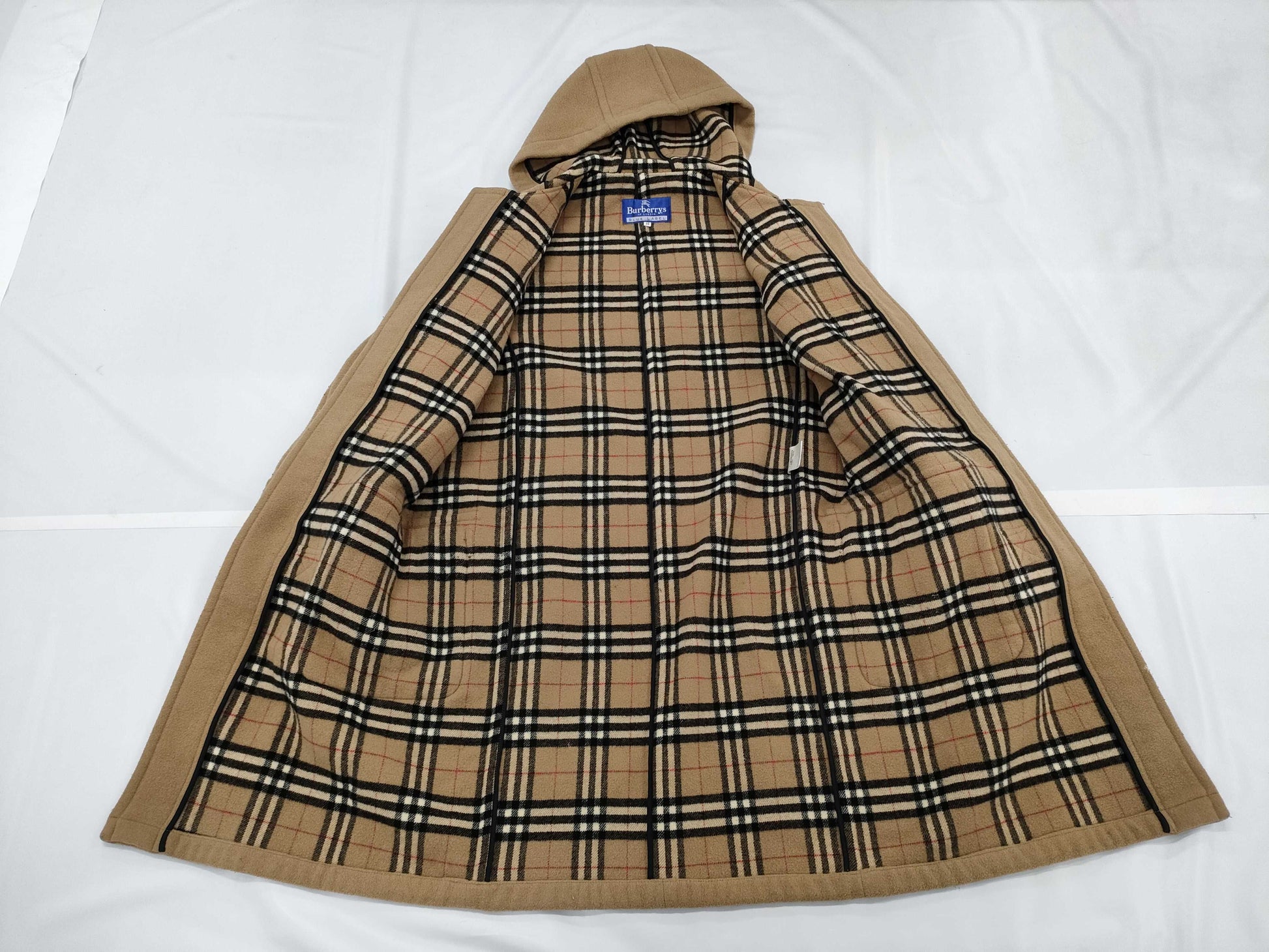 Burberrys Nova Check Duffle Coat, Size 38