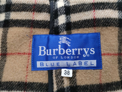 Burberrys Nova Check Duffle Coat, Size 38