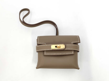 HERMES Kelly Festival Etoupe K Stamp Key Case/Key Holder