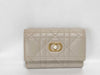 Dior Cannage Jolie Resin Pearl Lambskin Greasy Wallet, Beige. Includes: Box, Dust Bag, Wallet.