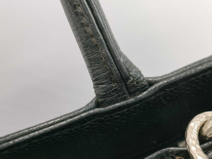 CHANEL Caviar Leather Reproduction Tote Bag with Silver Hardware