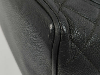 CHANEL Caviar Leather Reproduction Tote Bag with Silver Hardware