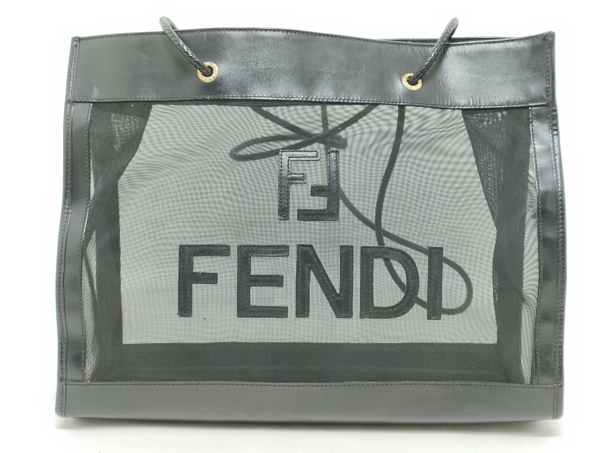 FENDI FF logo tote bag black tote bag
