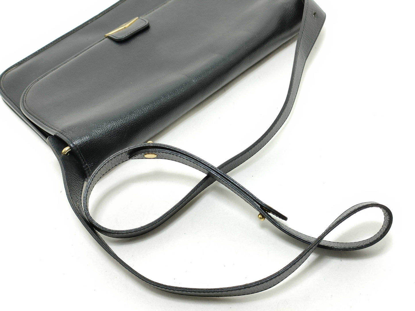 Dior Christian Dior Dior Logo Shoulder Bag Black Leather Shoulder Bag