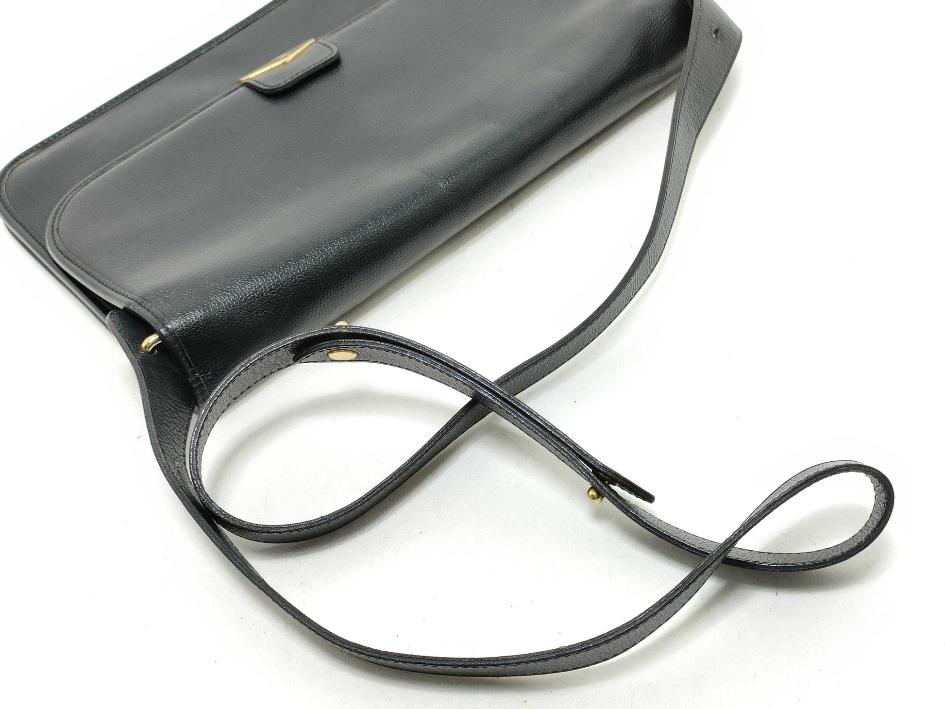 Dior Christian Dior Dior Logo Shoulder Bag Black Leather Shoulder Bag