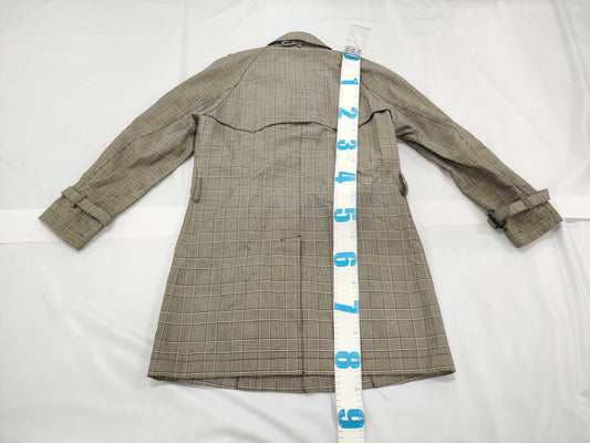 Paul Smith Glen Check Trench Coat with Cashmere Lining, Men's, Size M