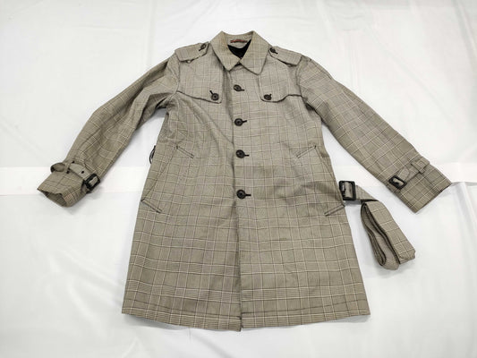 Paul Smith Glen Check Trench Coat with Cashmere Lining, Men's, Size M