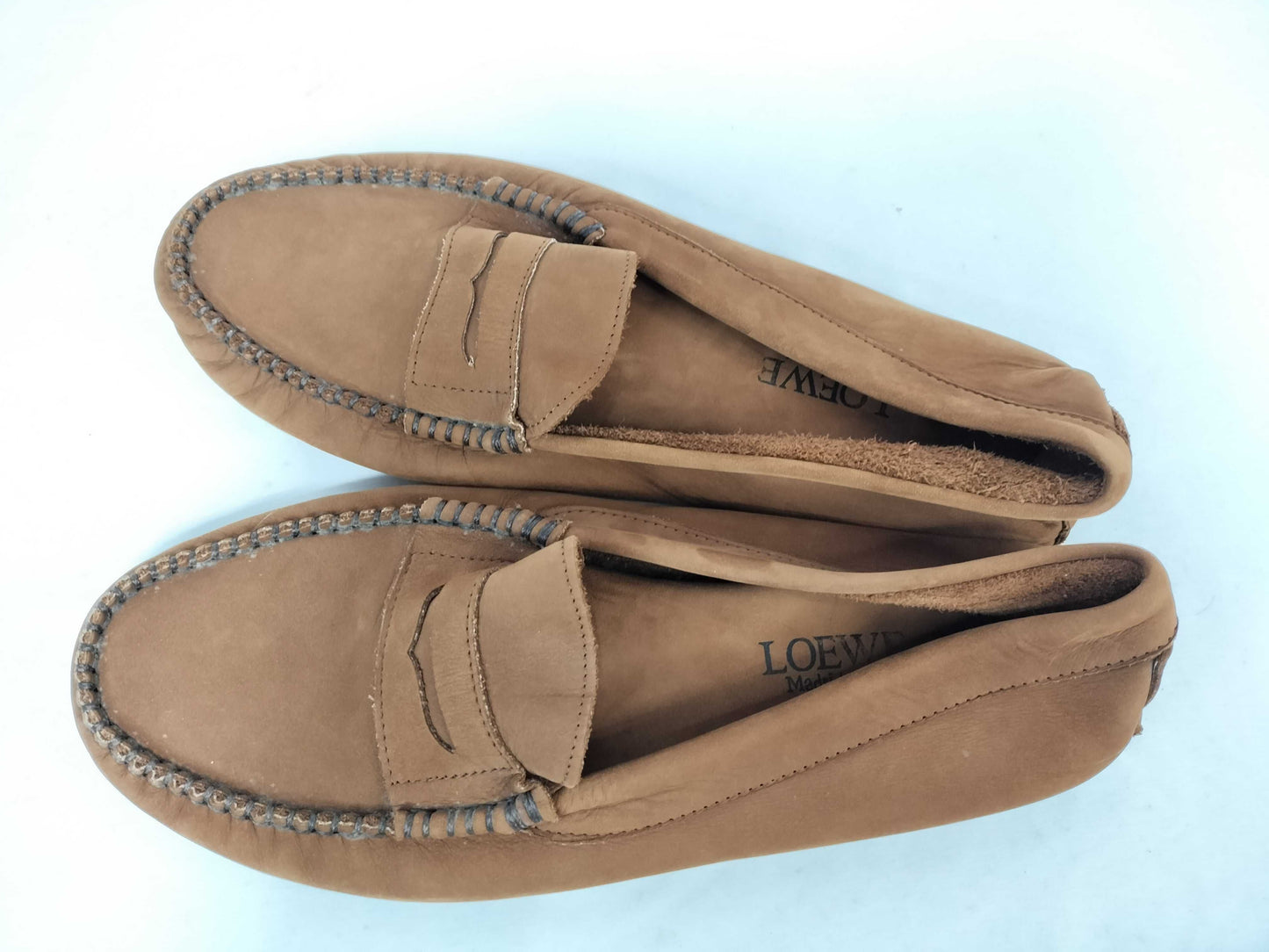 LOEWE Suede Loafers Size 42 Brown Other Shoes