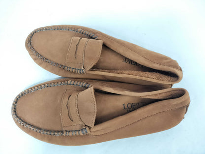 LOEWE Suede Loafers Size 42 Brown Other Shoes