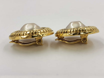 CHANEL Faux Pearl Earrings