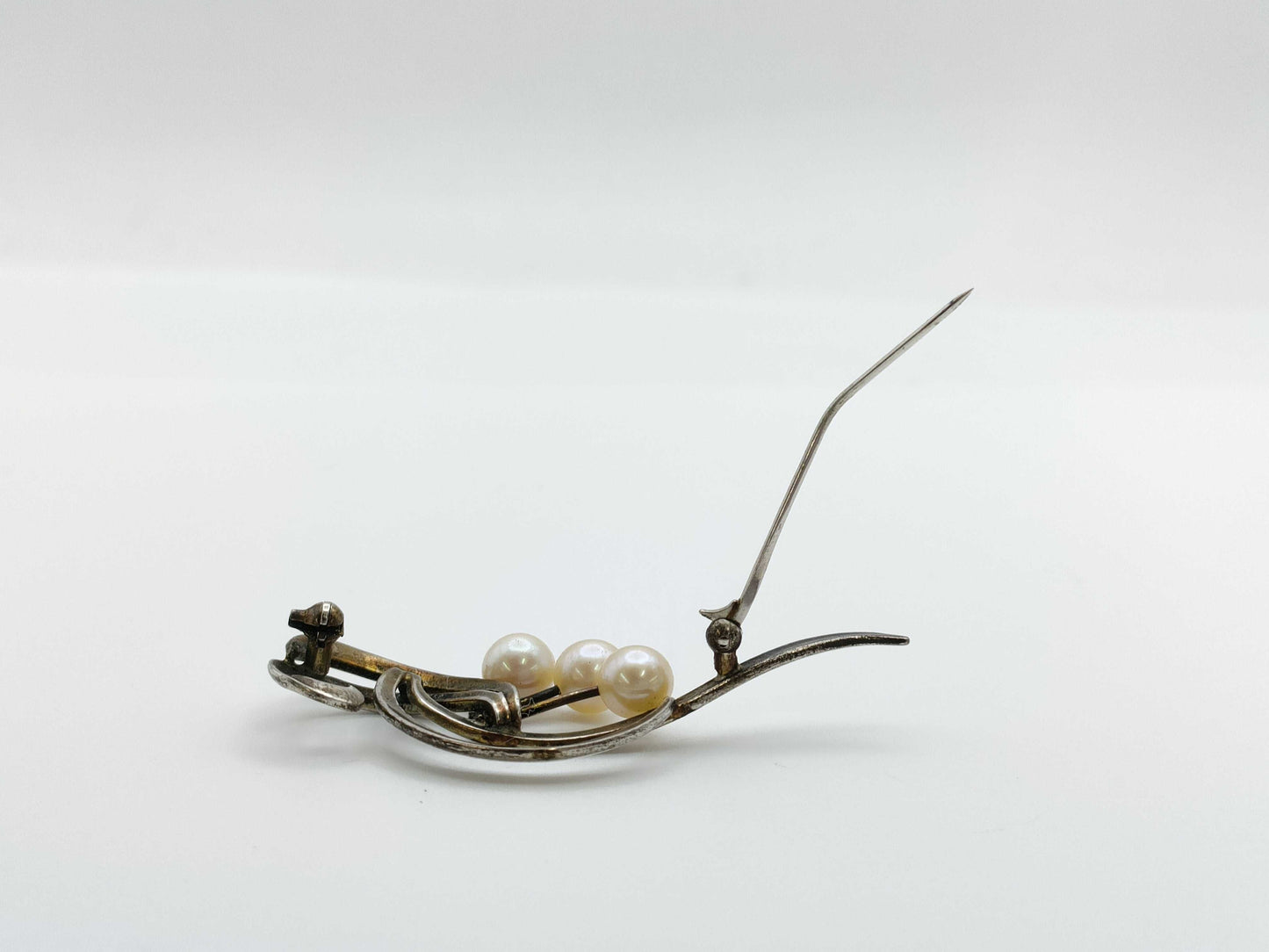 MIKIMOTO Pearl Diameter Approx. 6.0-6.2mm Silver 5.4g Brooch 