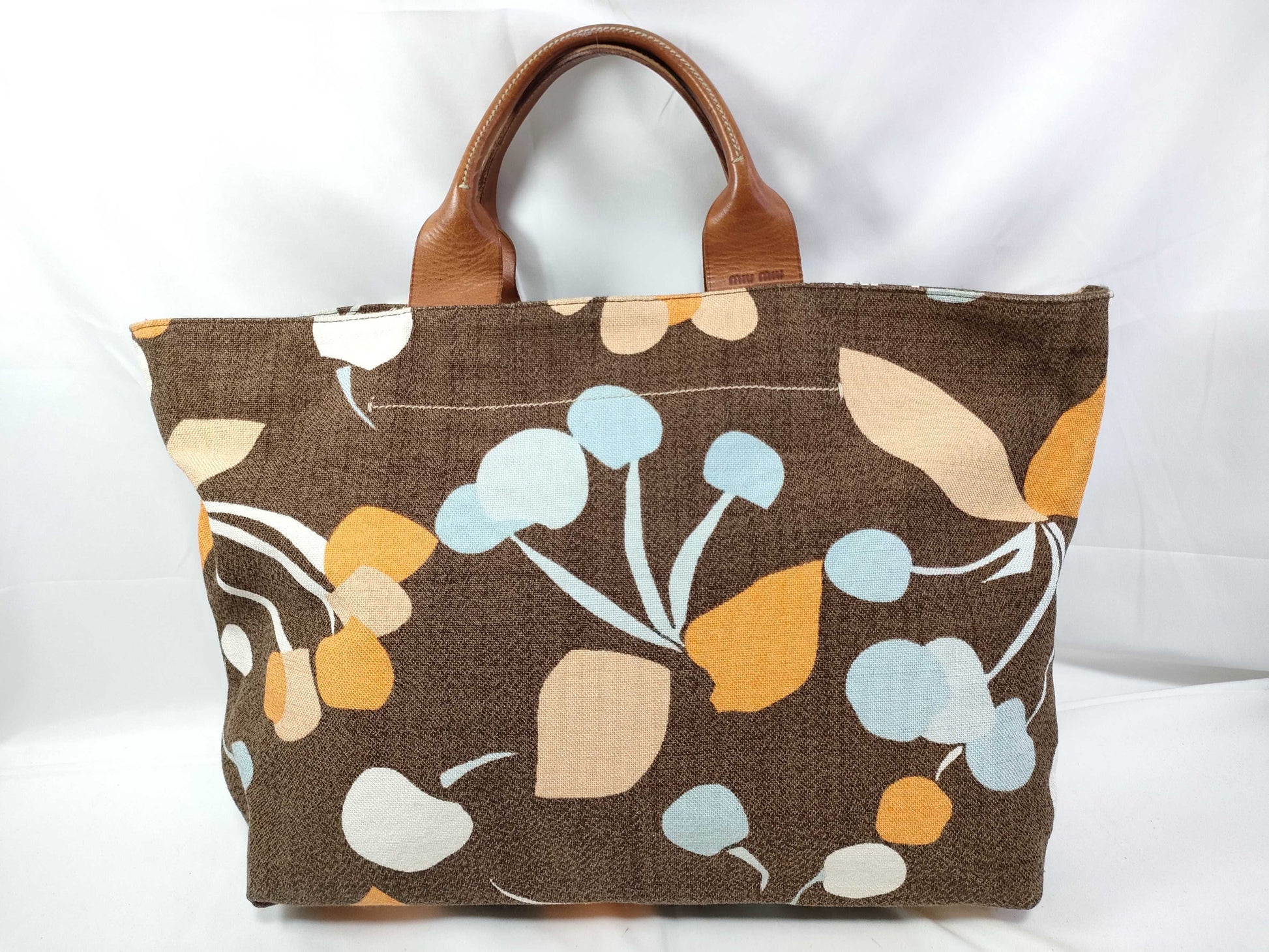 Miu Miu Floral Canvas Tote Bag