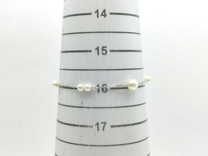 Pearl diameter: Approx. 4.0-6.1mm, 14K gold, 2.2g, Bracelet/Bangle 