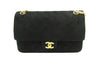 CHANEL CHANEL Matelasse Chain Shoulder Bag 25 A01112 Double Flap Suede Black Shoulder Bag
