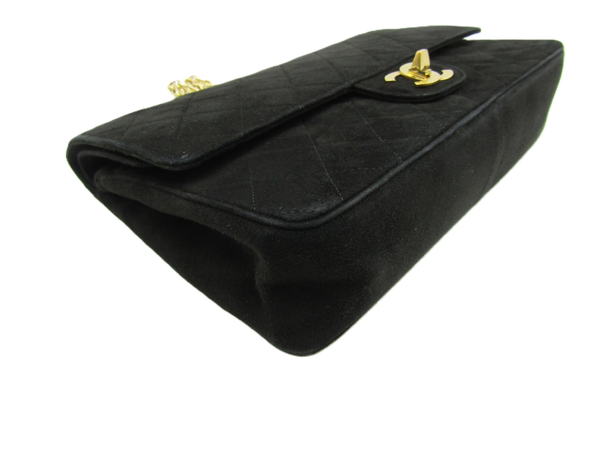 CHANEL CHANEL Matelasse Chain Shoulder Bag 25 A01112 Double Flap Suede Black Shoulder Bag